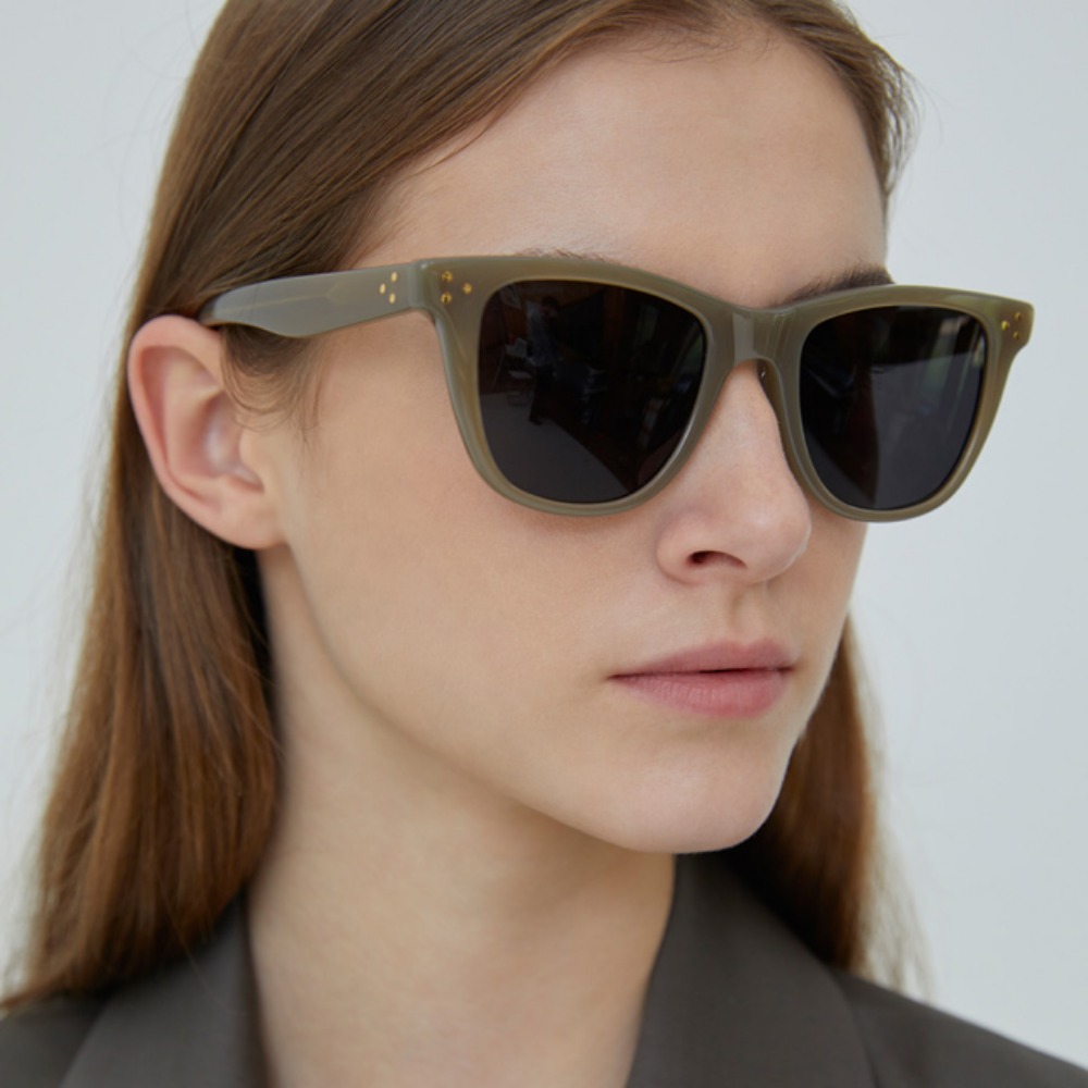 세컨아이즈-마르카토 앨리스 alice 004 카키 얇은 뿔테 여자 선글라스