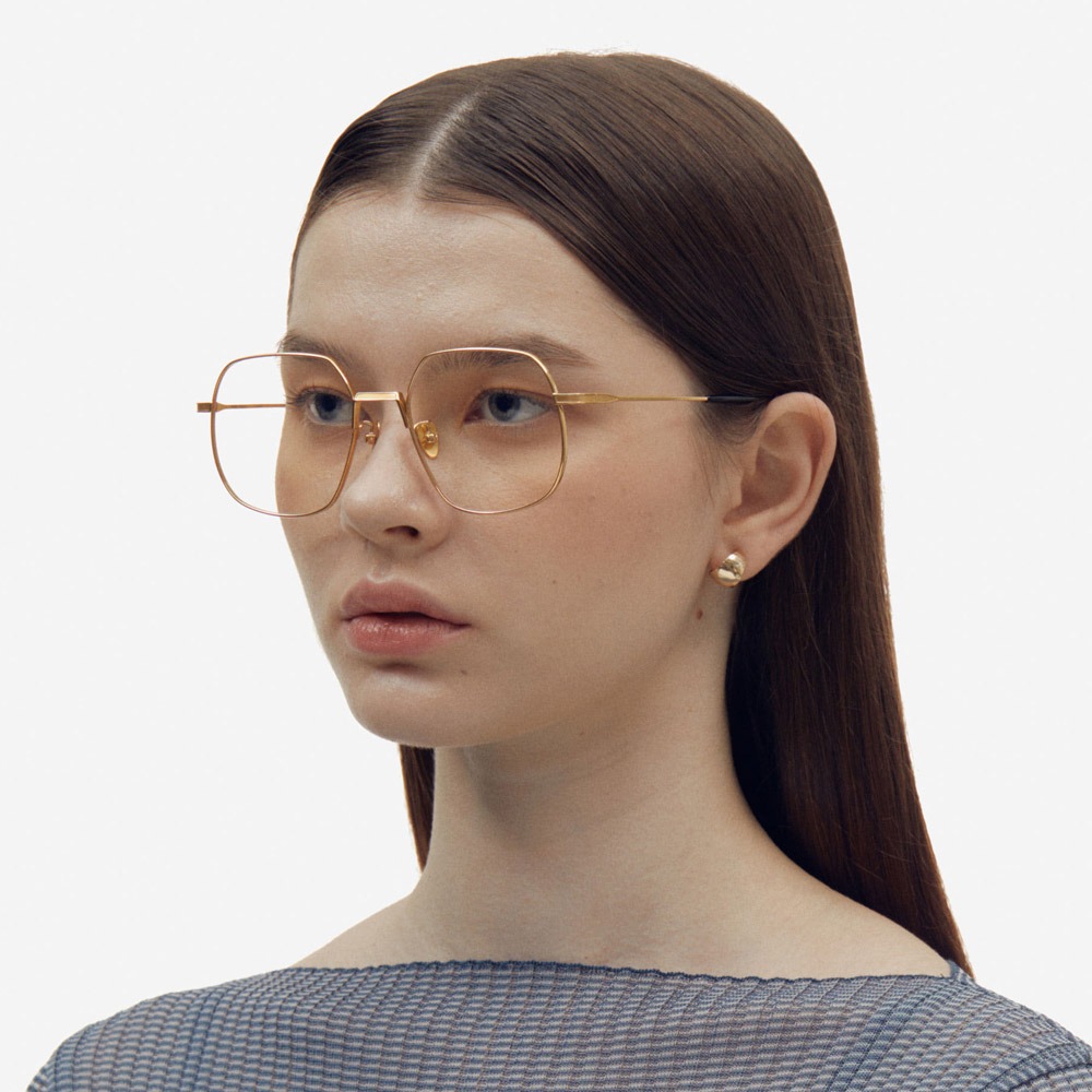 세컨아이즈-프로젝트프로덕트 FS21 CG 오버사이즈 여자 남자 골드 티타늄 안경테
