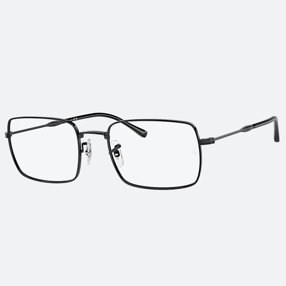 세컨아이즈-레이벤 안경 0RX6520 2509 블랙 여자 남자 사각 메탈 안경테