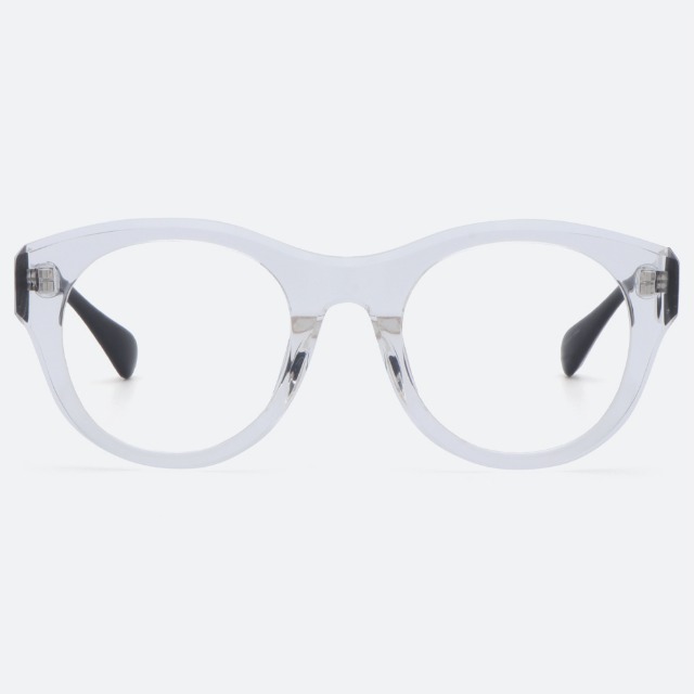 세컨아이즈-그라픽플라스틱 데이비드 RAMS re-david clear contrast 투명 빅사이즈 뿔테 안경