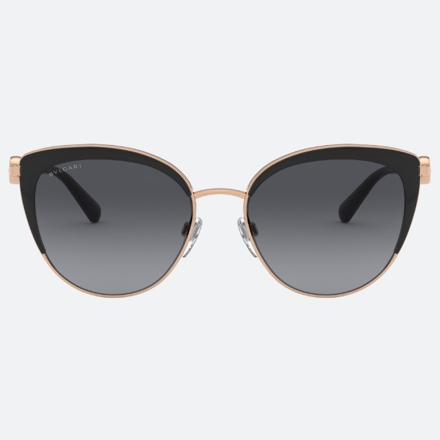 세컨아이즈-불가리 BV6133 2014T3 블랙, 로즈골드 캣츠아이 여성용 편광 선글라스