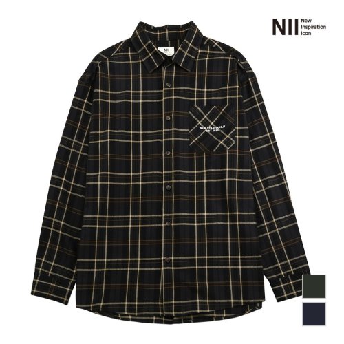 [NII] 공용 심플체크 오버핏셔츠_NNUNLWF8211