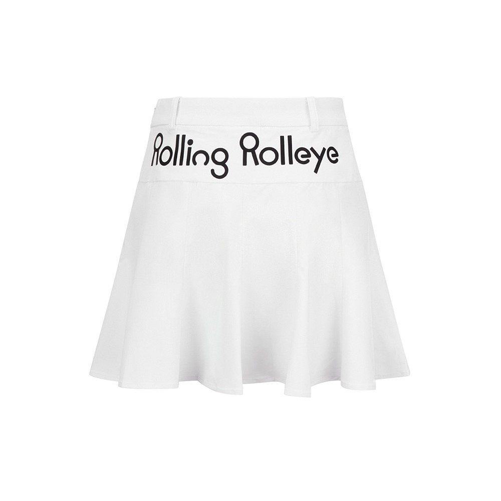 롤롤 빅 로고 퍼포먼스 스커트 화이트 Roll Roll Big Logo Performance Skirt White