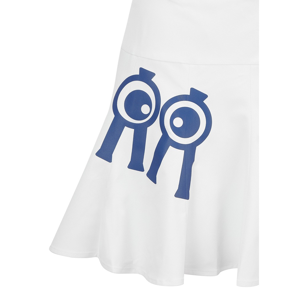 롤롤 빅 로고 퍼포먼스 스커트 화이트 Roll Roll Big Logo Performance Skirt White