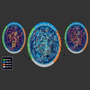 북반구 야광별 지도포스터