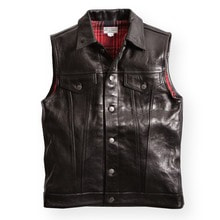 DEAN VEST LEATHER BLK