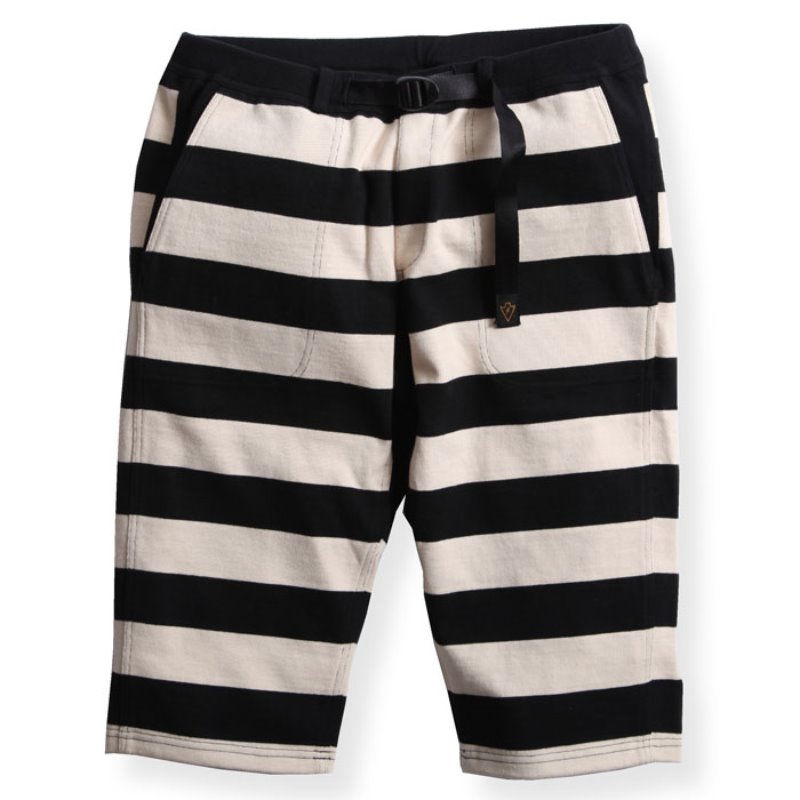 BORDER SHORT PANTS (BLKxGRN)