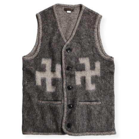 WESTRIDE : SWASTIKA MOHAIR VEST (GRY)