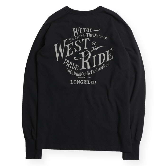 WESTRIDE : Printed Long Tee “24-01” BLK