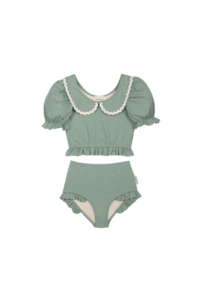 (6y Last!) [MIPOUNET ] CATALINA COLLARED SWIMSUIT - MUSGO GREEN