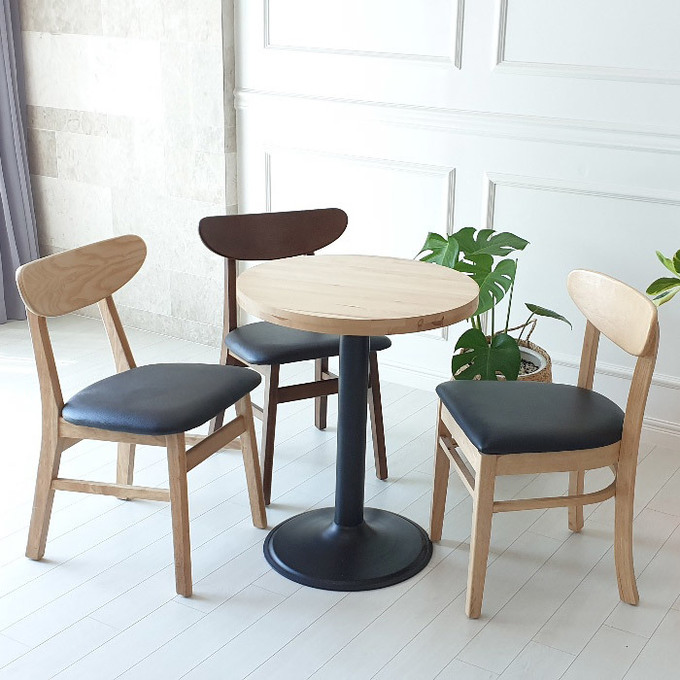 원목의자 5종 카페 식탁 식당 가죽 커피숍 인테리어 디자인 의자