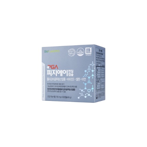 PGA 폴리감마글루탐산칼륨 피지에이연질캡슐 750mg x 60캡슐 45g /면역력 증간 청국장 배양균[쇼핑몰 이름]