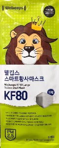 국산 마스크 웰킵스 대형 KF80 마스크/성인용/흰색 welkeeps[쇼핑몰 이름]