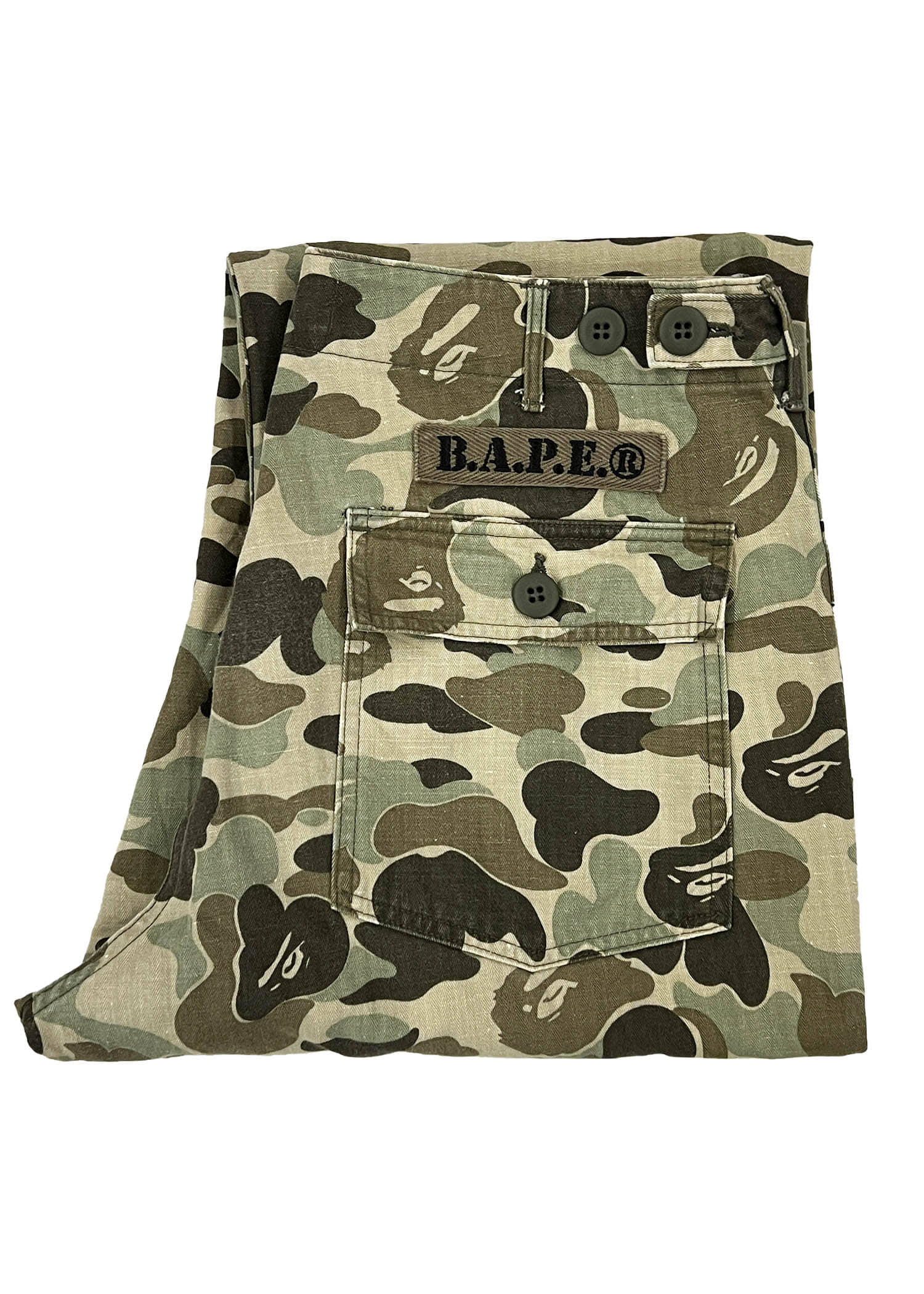 OG bape camo fatigue pants