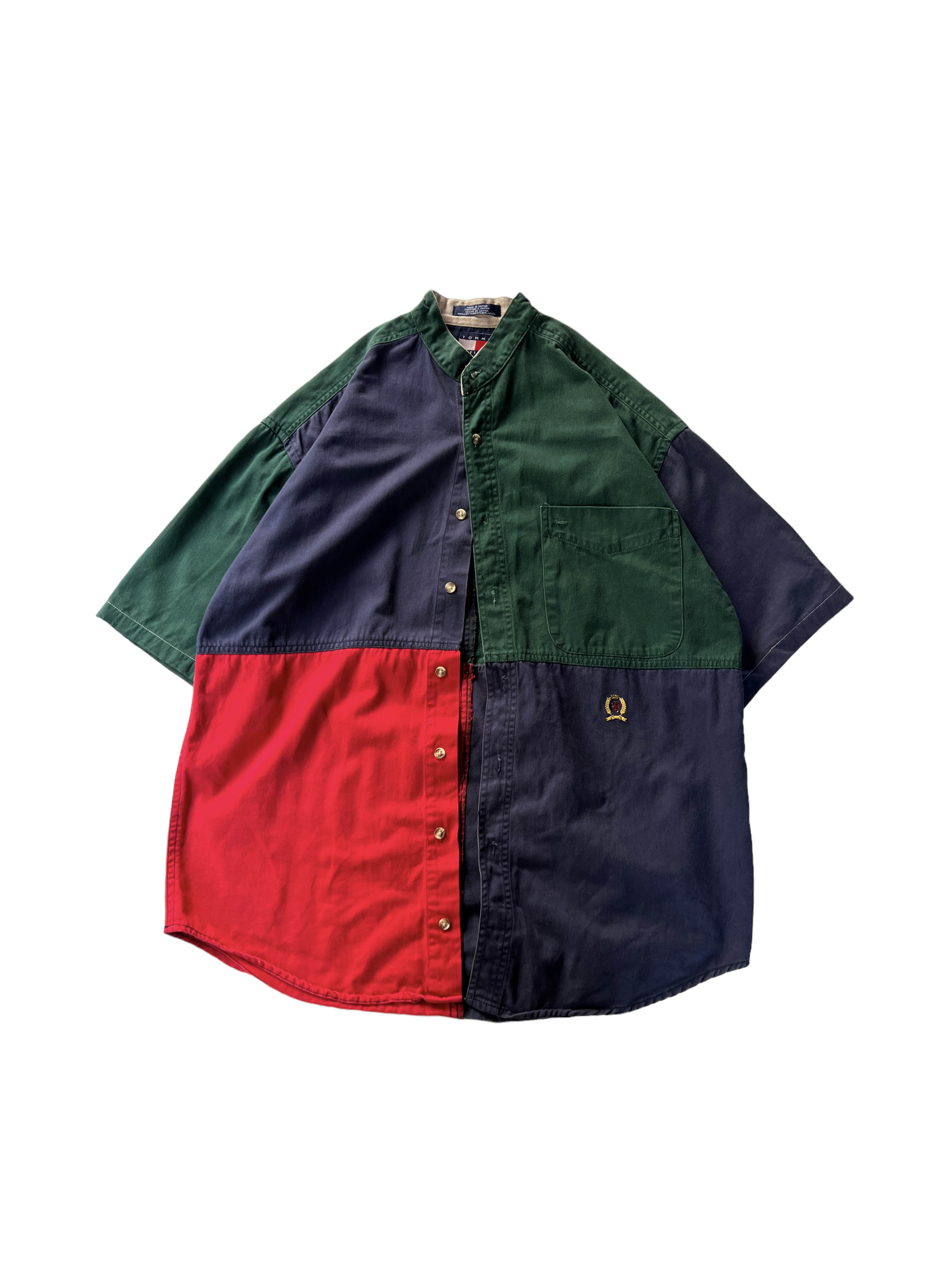 TOMMY HILFIGER colorblock half shirts