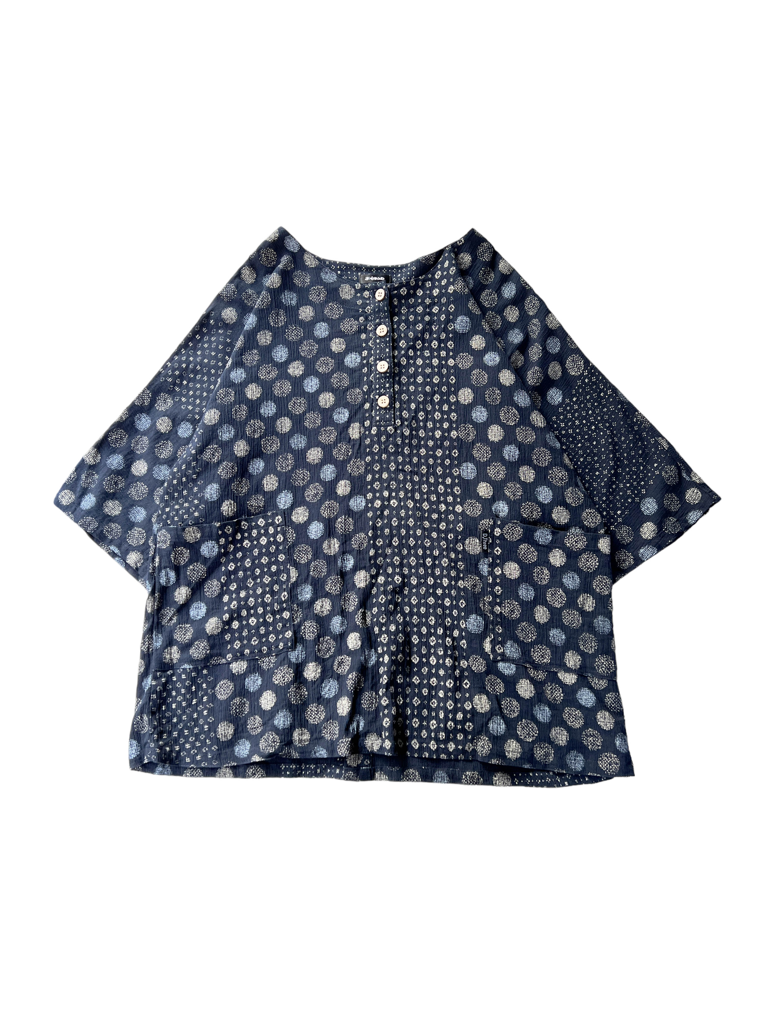 vintage overfit indigo top