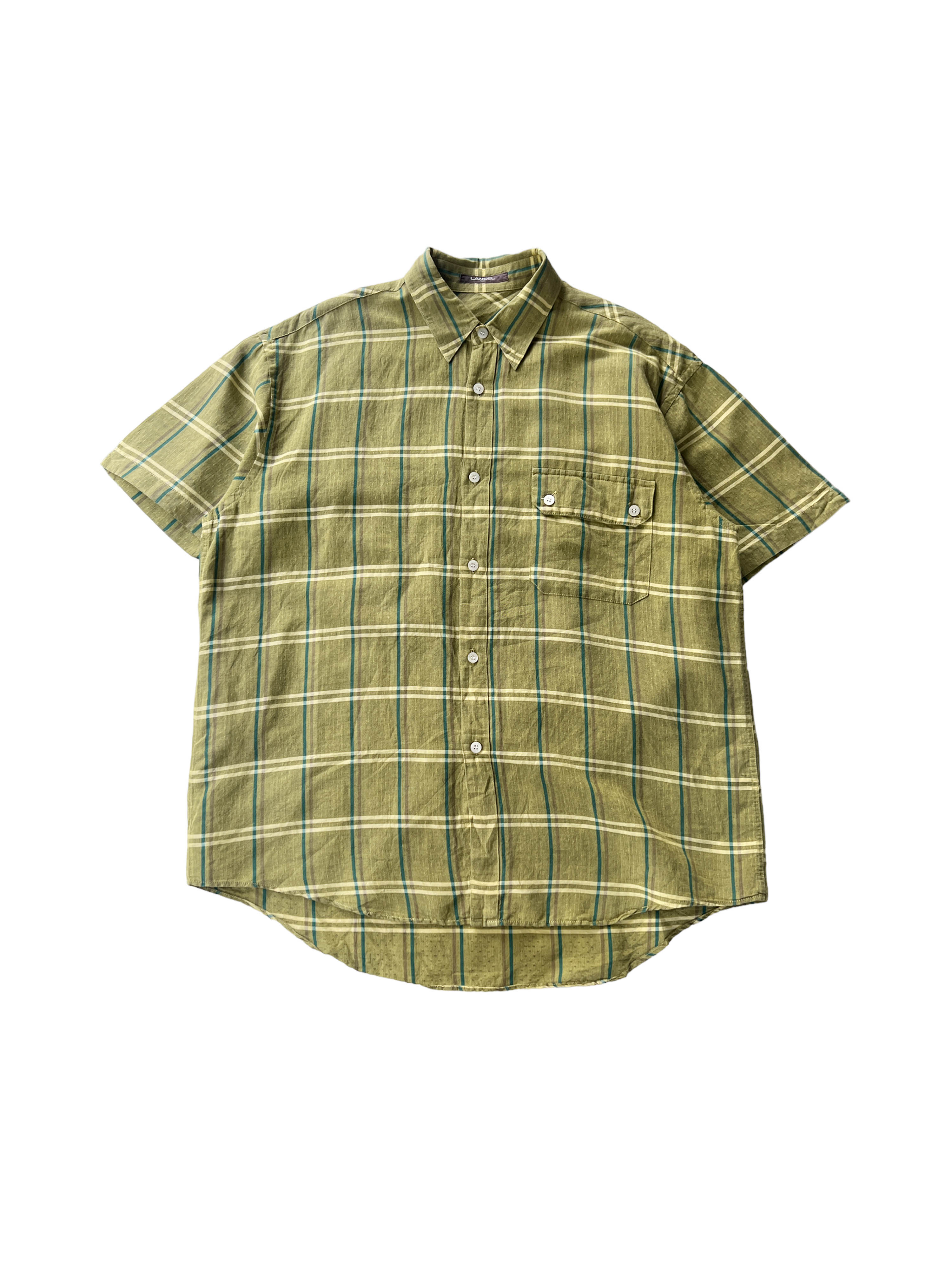 LANCEL check half shirts