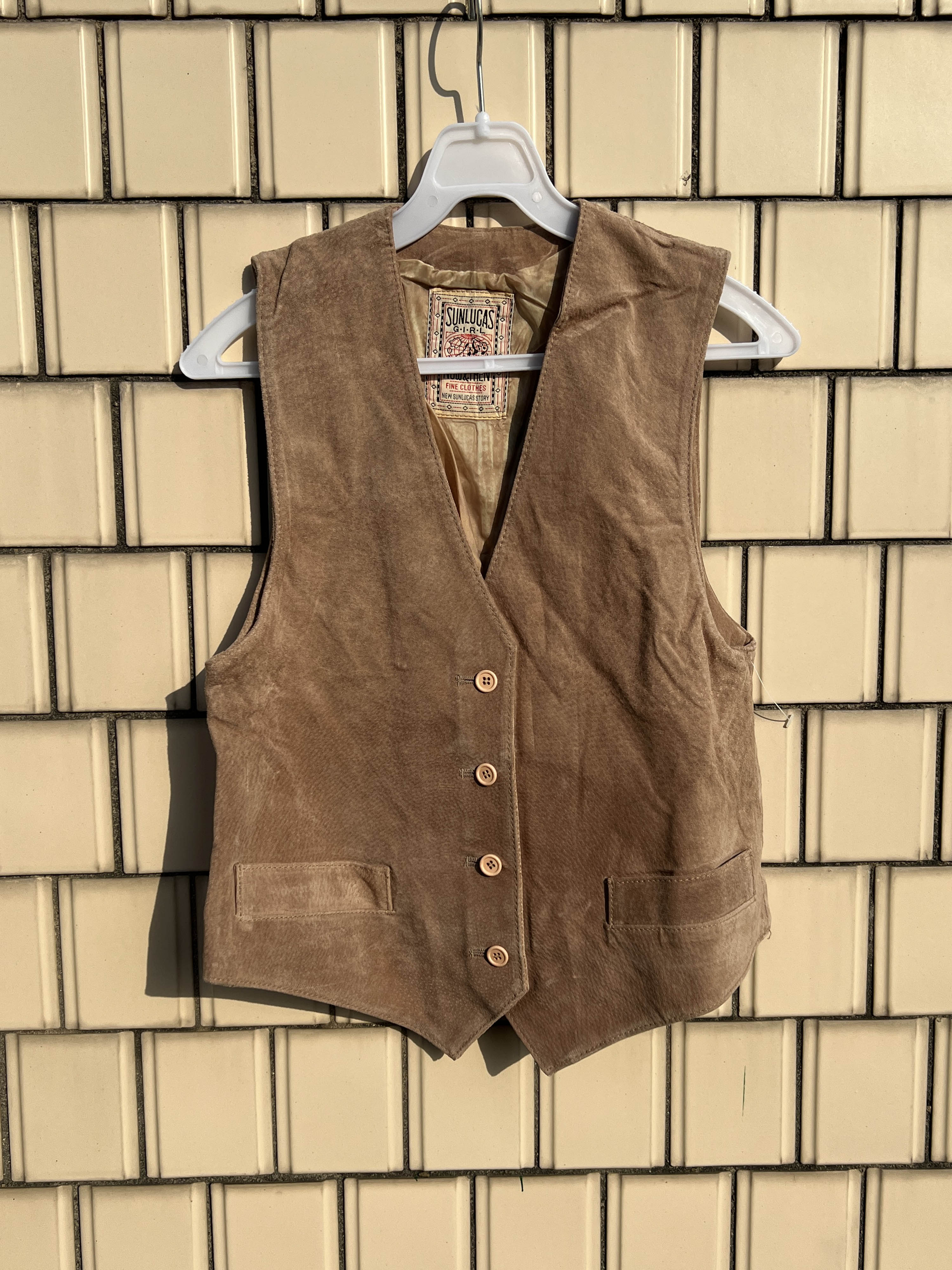 vintage leather vest