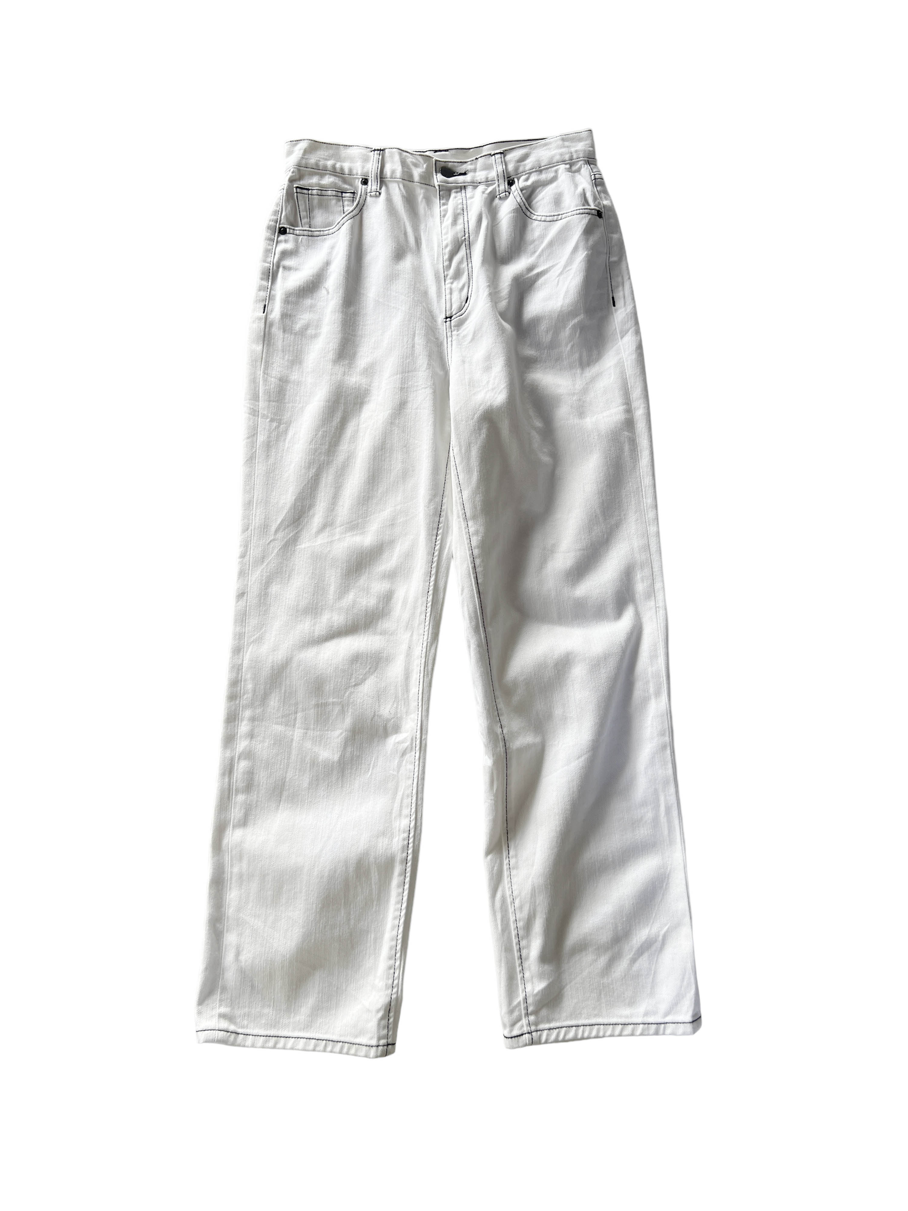 GU white stitch pants