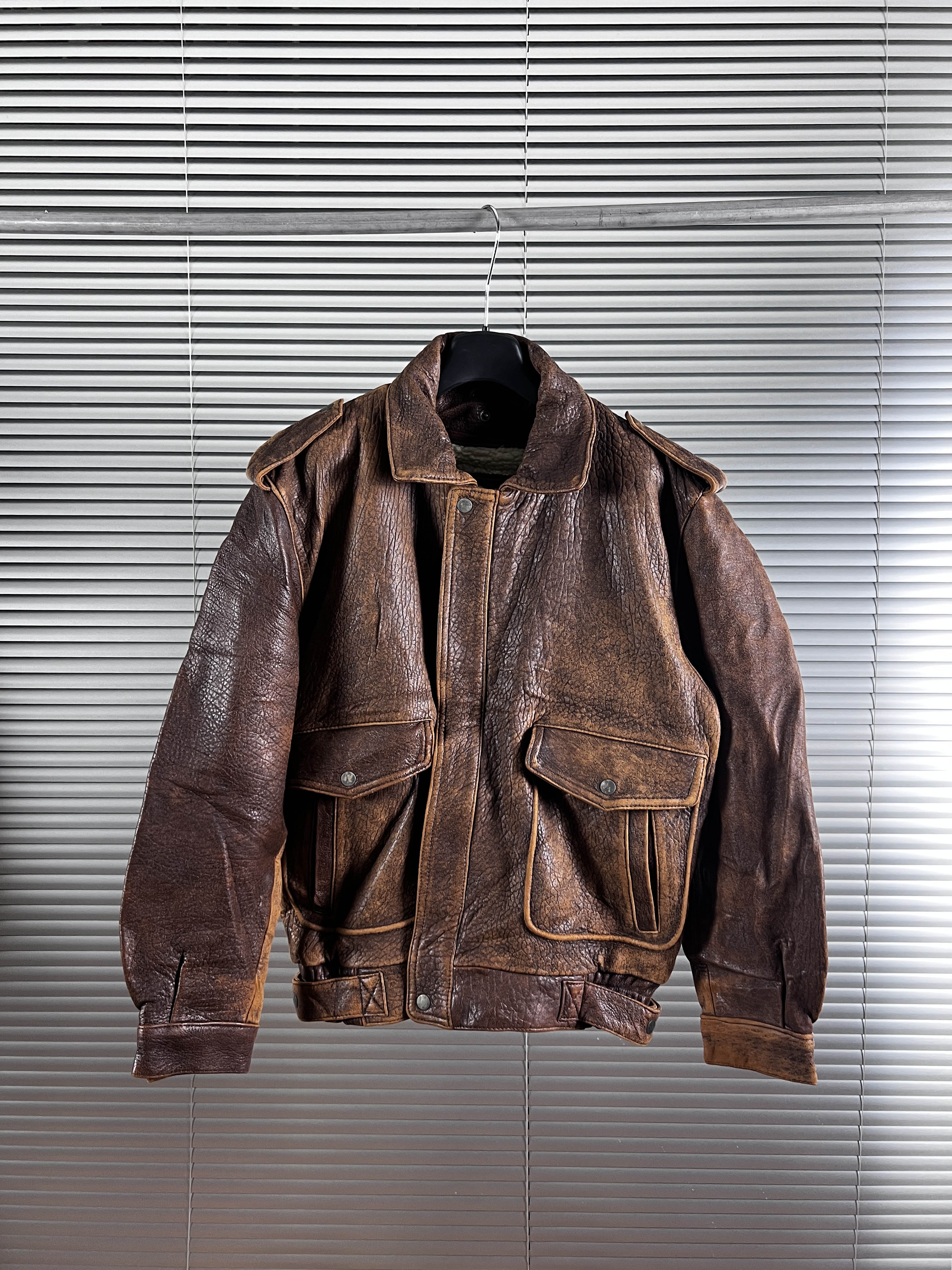 leather blouson