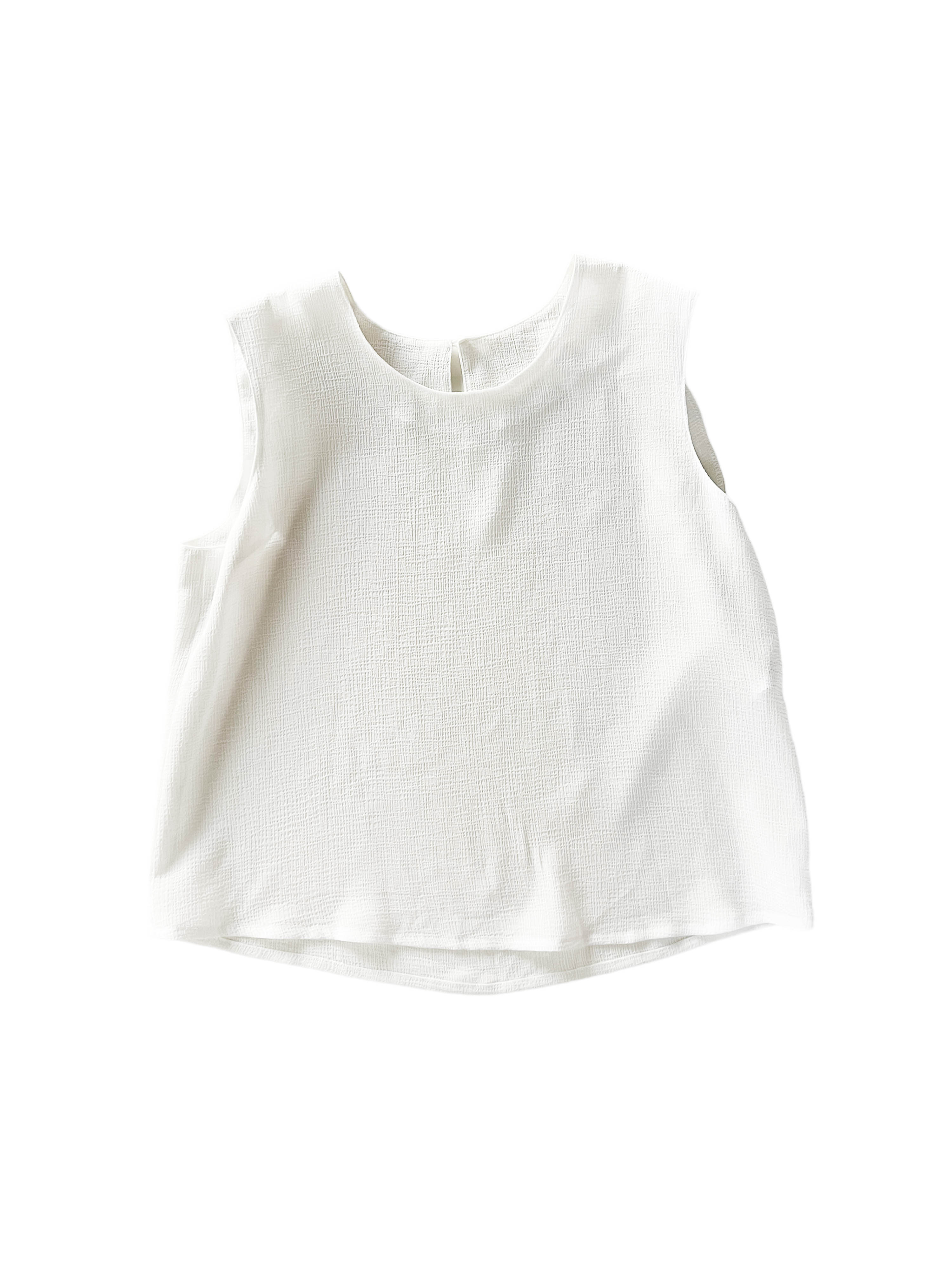 vintage white sleeveless