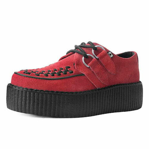 [BRM2064860] 티유케이 레드 스웨이드 몬도 크리퍼 클리퍼 맨즈 V3072 T.U.K. Red Suede Mondo Creeper Creepers