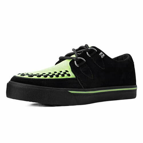 티유케이 블랙 &amp; 라임 스니커 스니커즈 맨즈 A3149  T.U.K. Black Lime Sneaker Sneakers