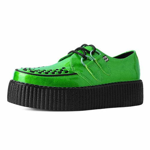 티유케이 라임 메탈릭 스파클 비바 몬도 크리퍼 클리퍼 우먼스 V3157  T.U.K. Lime Metallic Sparkle Viva Mondo Creeper Creepers