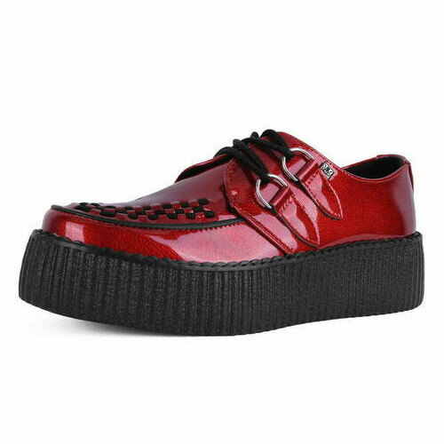 [BRM2180829] 티유케이 레드 페이턴트 비바 몬도 크리퍼 클리퍼 우먼스 V3256  T.U.K. Red Patent Viva Mondo Creeper Creepers