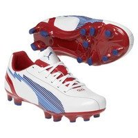 [BRM1980123] 퓨마 Youth 에보스피드 5 FG 축구화 키즈 102595-01 (White/Red)  Puma evoSpeed Soccer Shoes