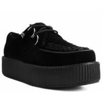 [BRM1948102] 티유케이 블랙 벨벳 비바 몬도 크리퍼 클리퍼 우먼스 V9492  T.U.K. Black Velvet Viva Mondo Creeper Creepers