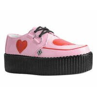 [BRM2042539] 티유케이 핑크 &amp; 레드 하트 몬도 크리퍼 클리퍼 맨즈 V3027  T.U.K. Pink Red Heart Mondo Creeper Creepers