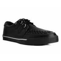 [BRM2084702] 티유케이 블랙 레더/가죽 D링 스니커 스니커즈 우먼스 A9873  T.U.K. Black Leather D-Ring Sneaker Sneakers