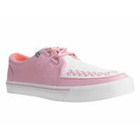 [BRM2092027] 티유케이 핑크 &amp; 화이트 2-Ring 크리퍼 클리퍼 스니커 스니커즈 우먼스 A3091  T.U.K. Pink White Creeper Sneaker Sneakers