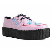 [BRM2128609] 티유케이 핑크 &amp; 블루 페이턴트 플라워 크리퍼 클리퍼 맨즈 V3130  T.U.K. Pink Blue Patent Flower Creeper Creepers