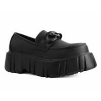 [BRM2166651] 티유케이 블랙 TUK스킨™ Anarchic Airship 체인 로퍼 플랫폼 맨즈 T2333  T.U.K. Black TUKskin™ Chain Loafer Platforms