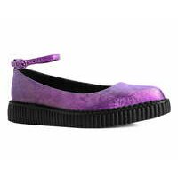 [BRM2167412] 티유케이 Purple 메탈릭 Blossom 발레 크리퍼 클리퍼 마리 제인 우먼스 A3163L  T.U.K. Metallic Ballet Creeper Mary Janes