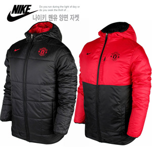 나이키 패딩 축구점퍼 바람막이 양면점퍼  맨유 AS MANU FLIP IT REVERSIBLE JAC[434465-010]