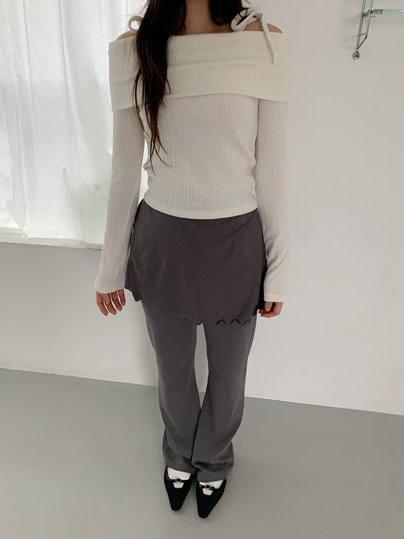 coze wrap layered pants