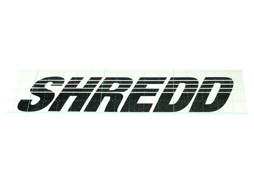 SHREDD STICKER Die-Cut Black