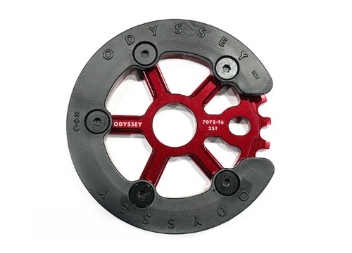 ODYSSEY UTILITY PRO SPROCKET 25T (w/GUARD) -ANODIZED RED