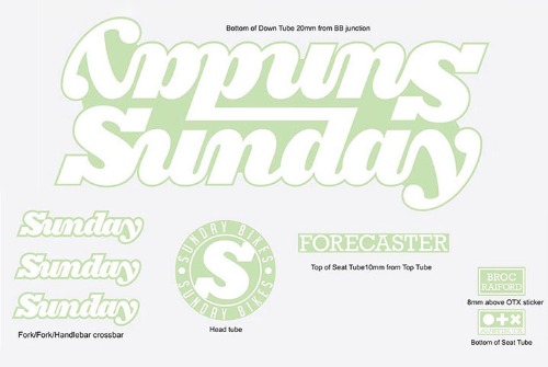 STICKER KIT, SUNDAY REPL for FORECASTER (2022) &#039;BROC RAIFORD&#039; SIGNATURE - MATTE WHITE