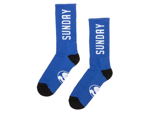 SUNDAY STRENGTH CREW SOCKS Blue/White