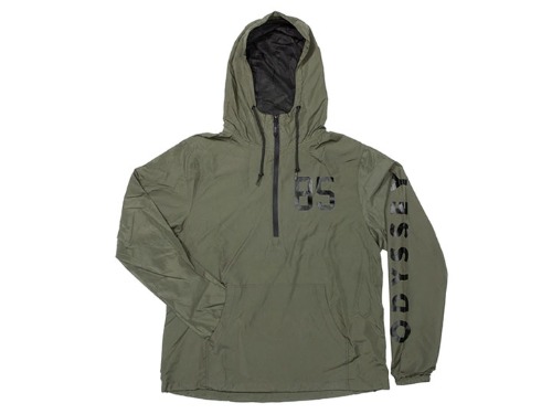 ODYSSEY Franchise Windbreaker Jacket Olive with Black Ink