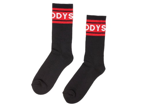 ODYSSEY FURUTA CREW SOCKS Black/Red Stripes