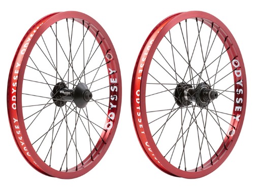 [New] ODYSSEY FREECOASTER WHEEL SET &#039;HAZARD LITE RIM RIM + VANDERO PRO FRONT &amp; CLUTCH V2 FREECOASTER HUB&#039; [Hard Anodized Red Limited Edition] (RHD/LHD 중 선택)