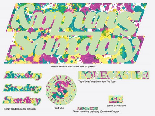 [New] STICKER KIT, SUNDAY REPL for FORECASTER (2023) &#039;AARON ROSS&#039; - GLOSS SPLATTER