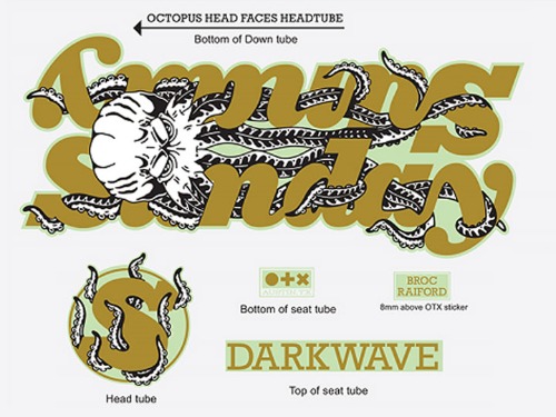 [New] STICKER KIT, SUNDAY REPL for DARKWAVE (2023)  &#039;BROC RAIFORD&#039; - MATTE GOLD