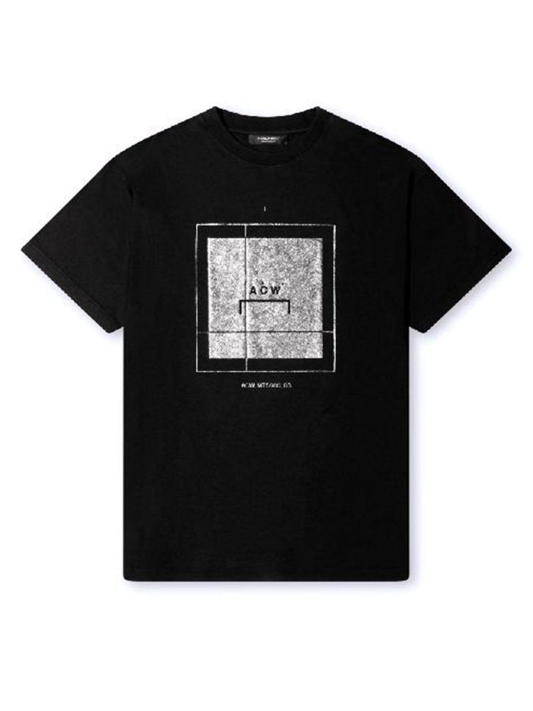 BLACK FOIL GRID T-SHIRT  ACW(어콜드월) 블랙 포일 그리드 티셔츠 - 아데쿠베