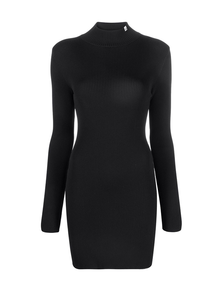 BLACK TURTLENECK DRESS  알릭스 블랙 터틀넥 드레스 - 아데쿠베